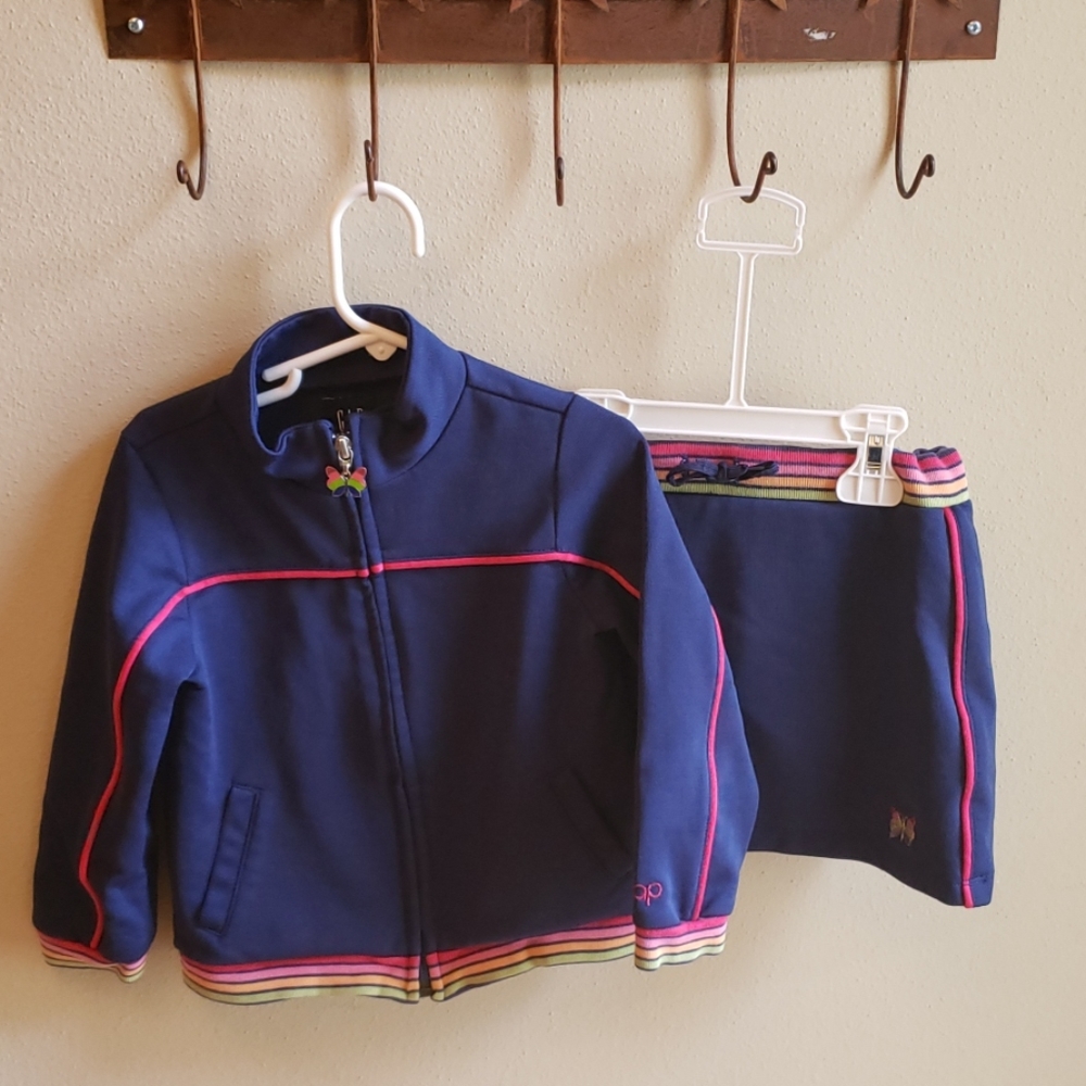 Gap girls track suit with skirt/shorts